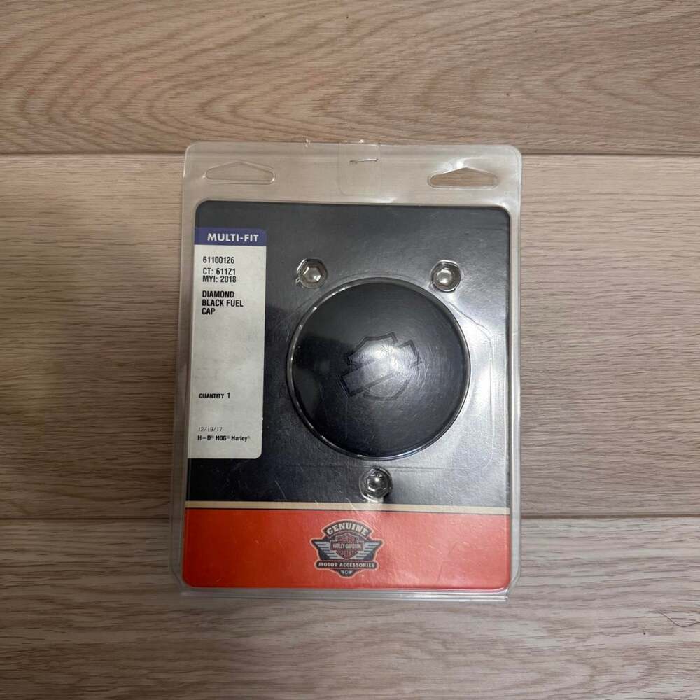 Harley-Davidson Diamond Black Fuel Gas Cap 61100126 Bar & Shield